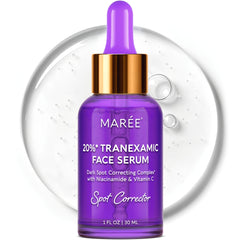 MAREE 20% Tranexamic Acid Serum bottle highlights brightening for even skin tone