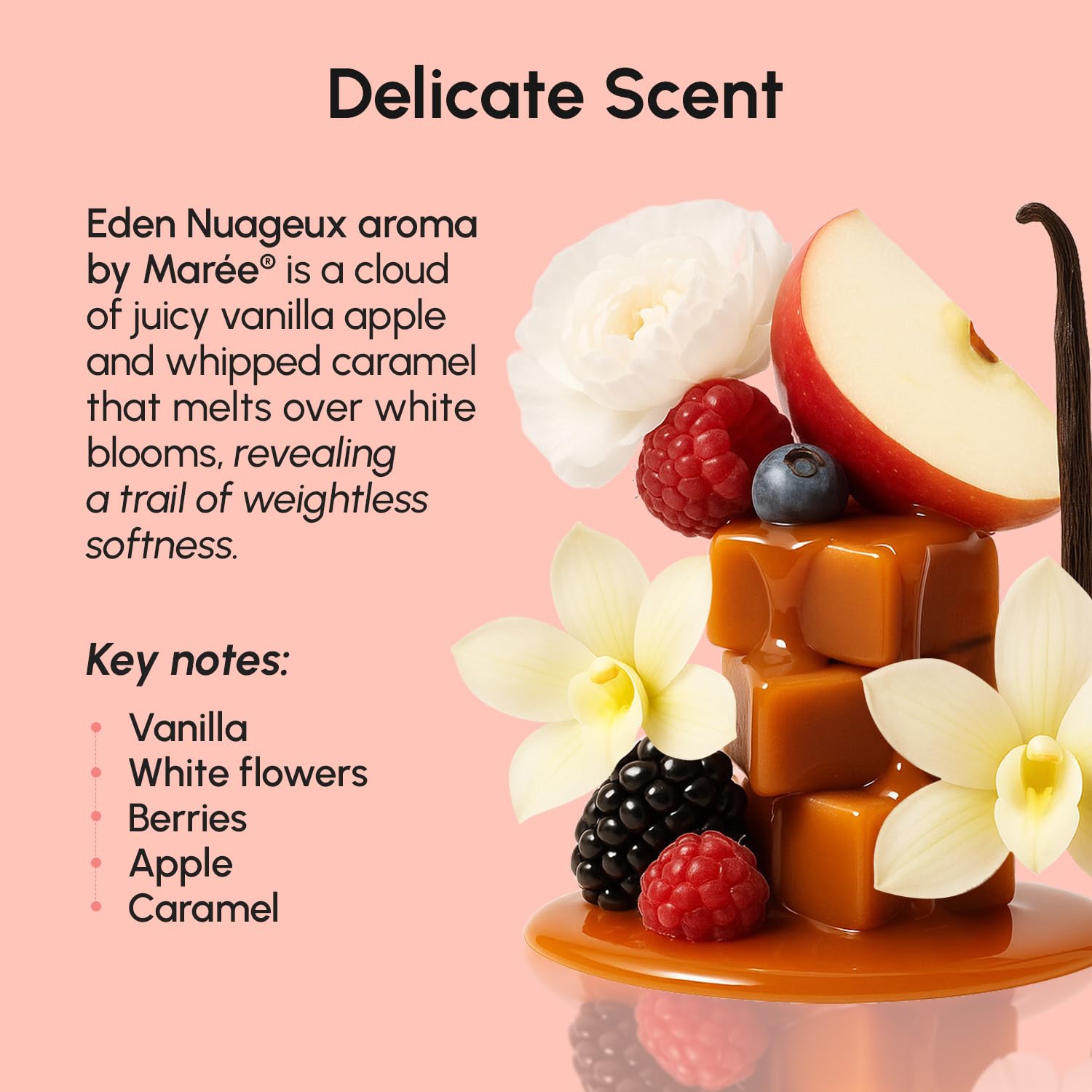 MAREE Body Butter cold-processed whipped cream delivers airy, light feel