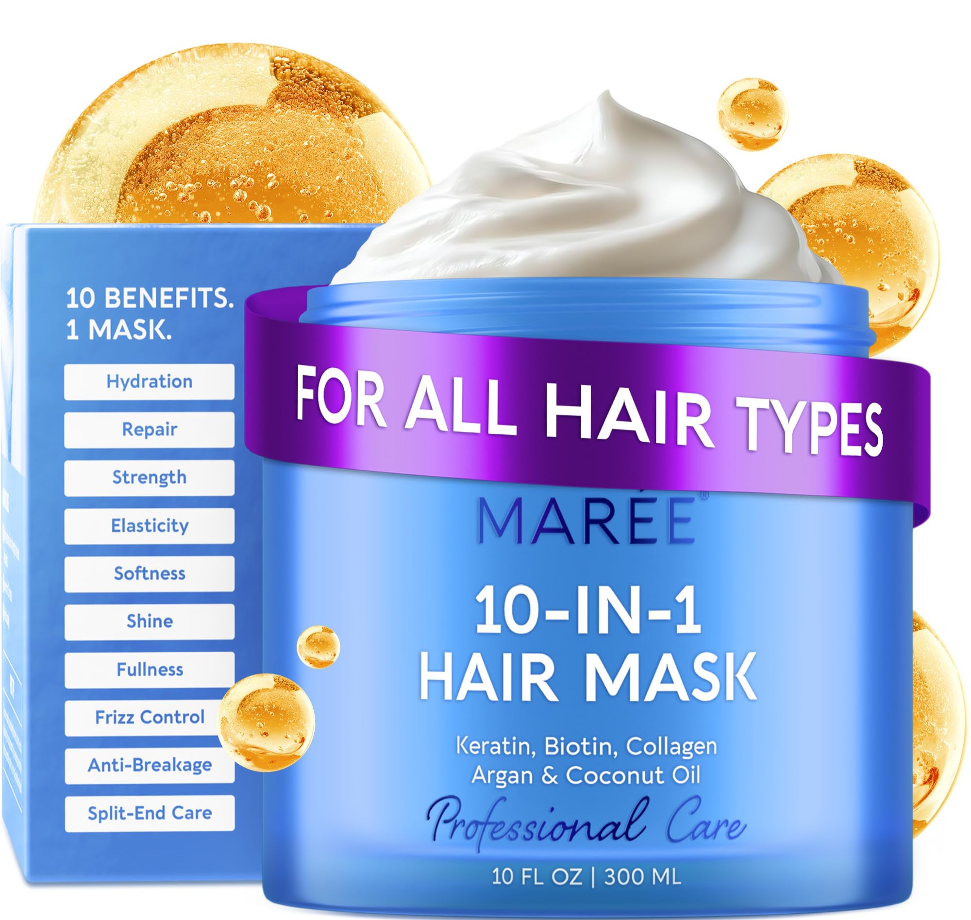 MAREE deep-conditioning hair mask jar showing rich texture for hydration