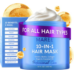 MAREE deep-conditioning hair mask jar showing rich texture for hydration