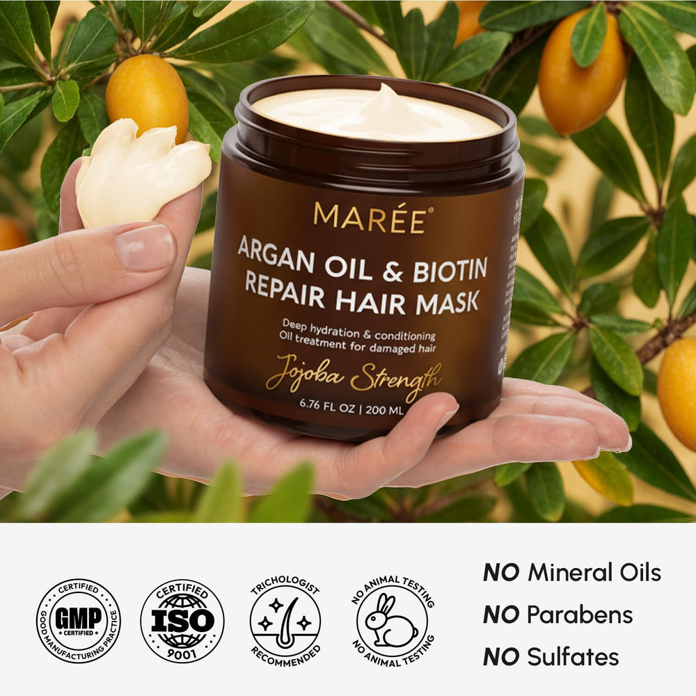 MAREE soft ends after mask application on hair strands
