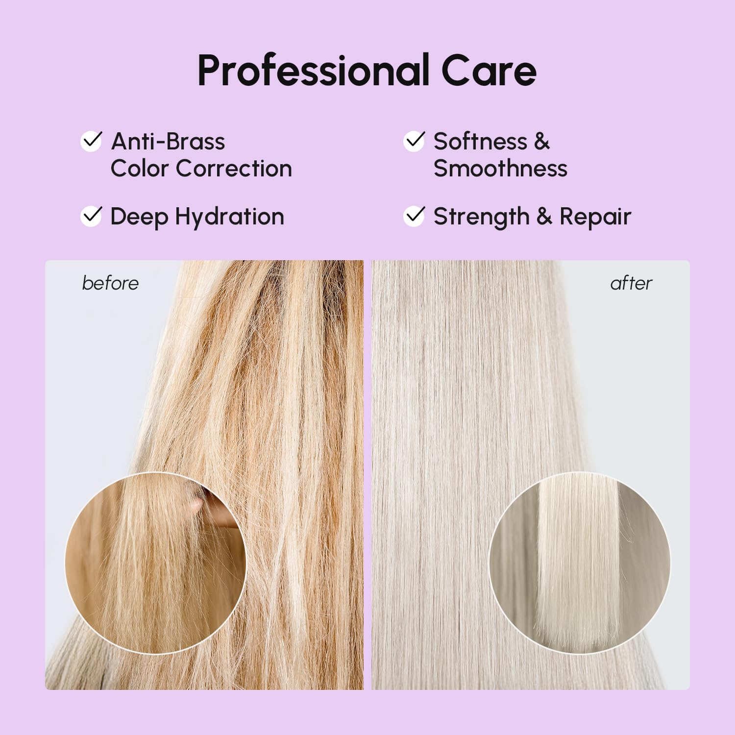 MAREE Purple Hair Mask features keratin and argan oil for shine and strength.
