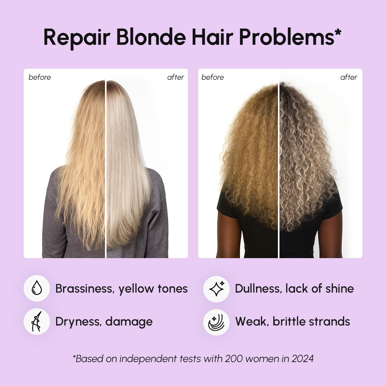 MAREE mask waiting 5–10 minutes to reduce brassiness and brighten blonde tones.