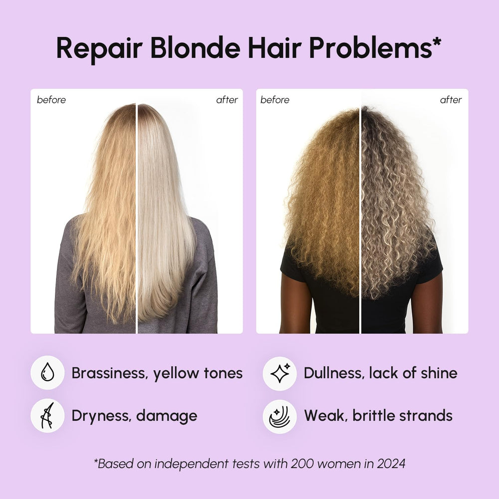 MAREE mask waiting 5–10 minutes to reduce brassiness and brighten blonde tones.