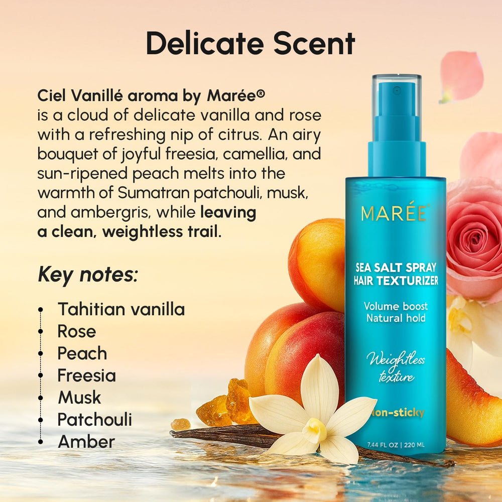 MAREE Flexible Hold texturizing spray demonstrates light control while keeping hair movable