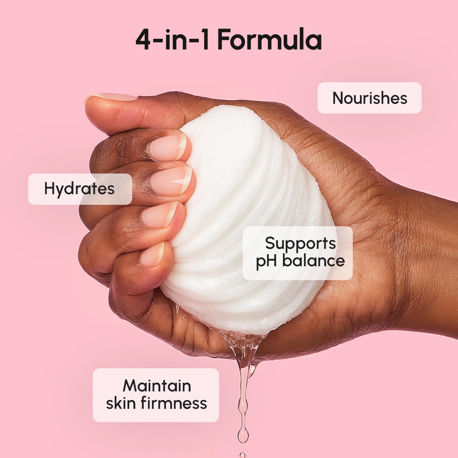 MAREE gentle brightening pad emphasizing non-irritating formula for even-toned skin.