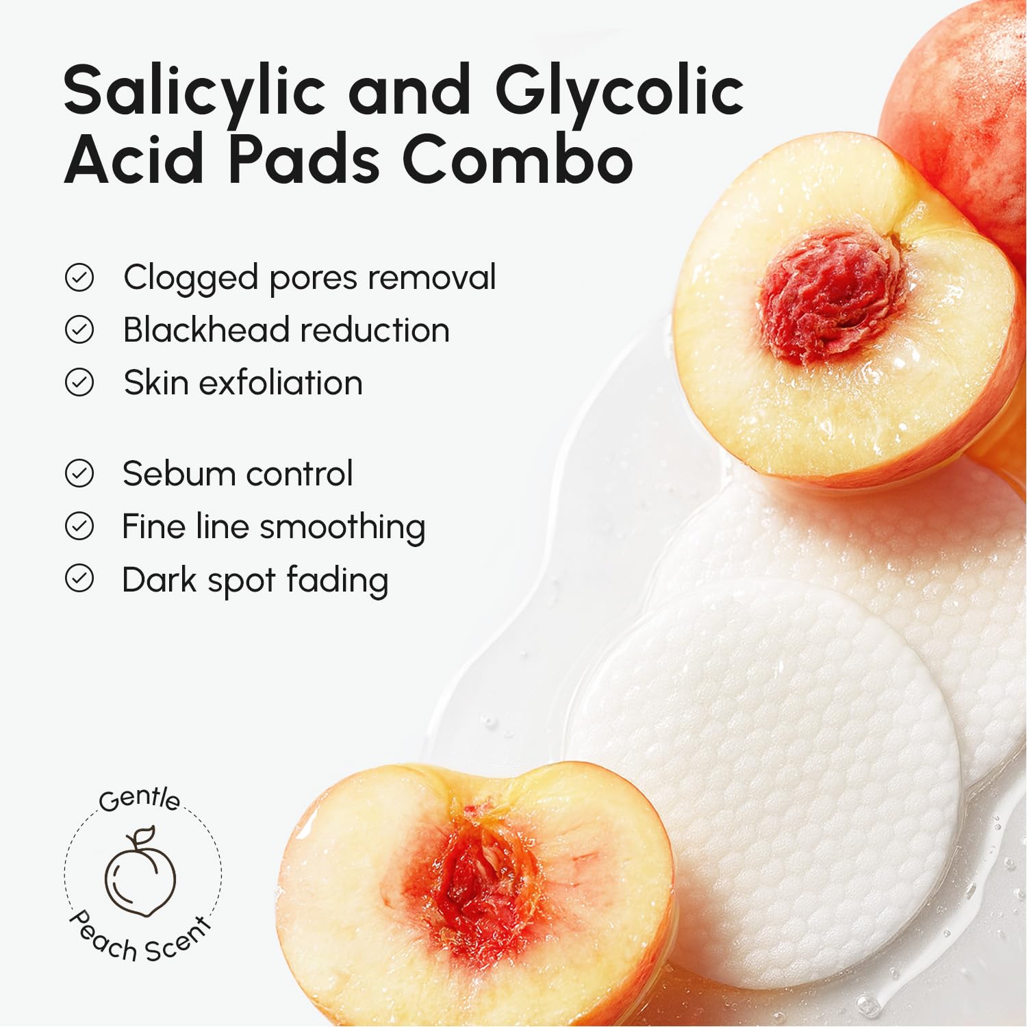 MAREE Glycolic Pads bottle emphasizes 2% Salicylic Acid for pores.