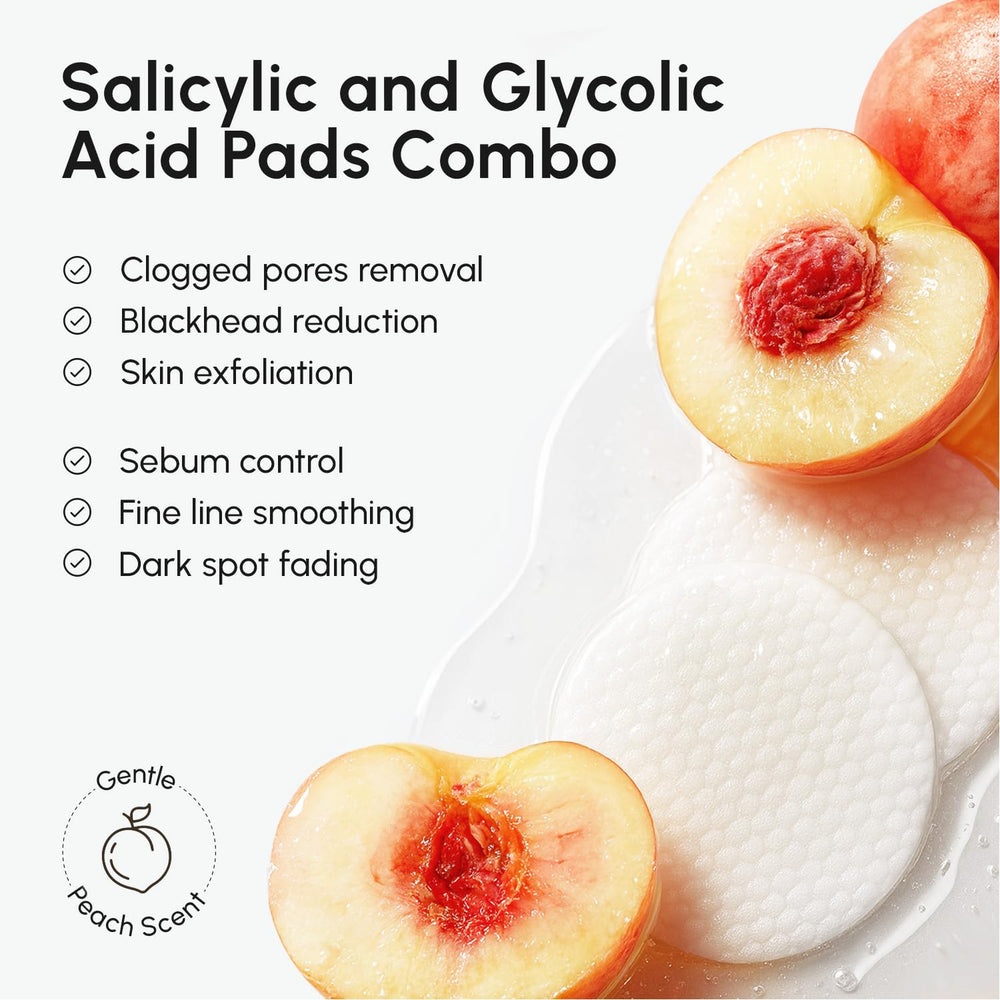 MAREE Glycolic Pads bottle emphasizes 2% Salicylic Acid for pores.