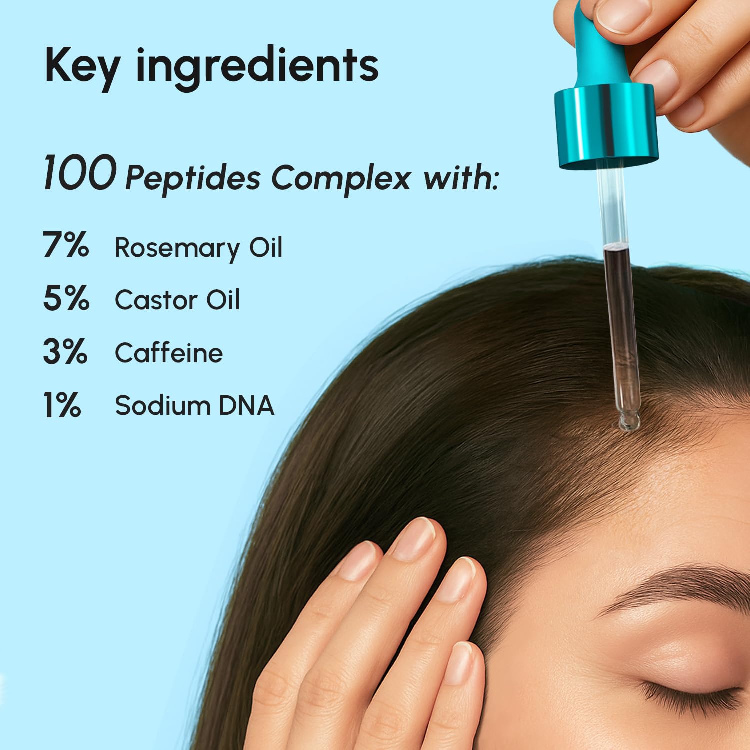 MAREE Hair Growth Serum bottle in bathroom for daily routine
