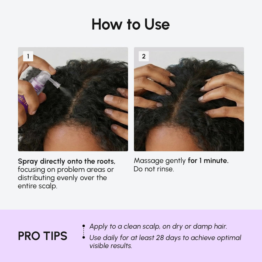 MAREE Hair Growth Spray lightweight hydration without greasiness after use.