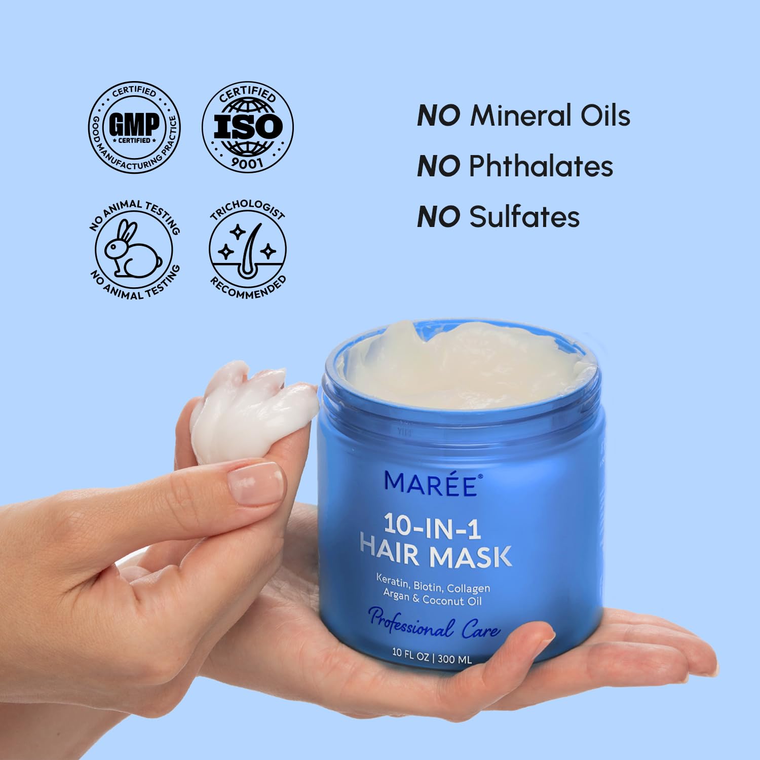 MAREE hair mask targets very dry hair for repair and moisture