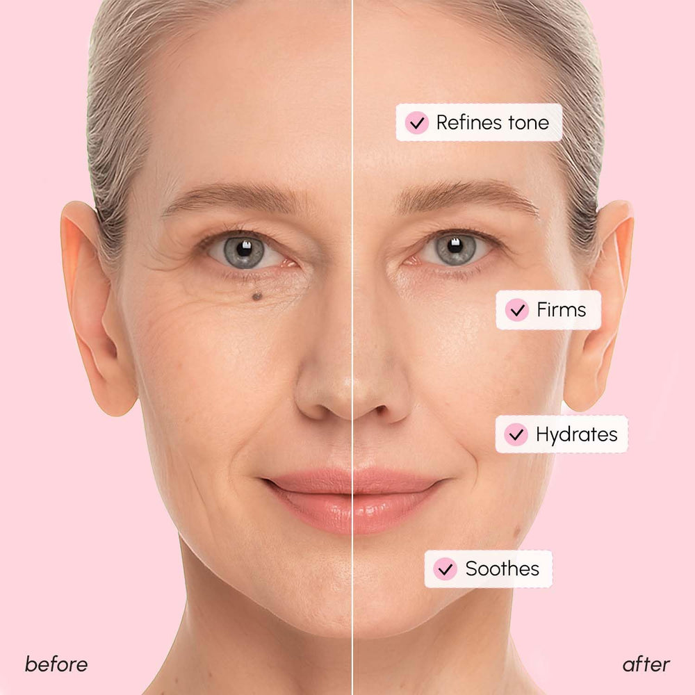 MAREE hydrating toner pad texture showing hydration and antioxidant protection.