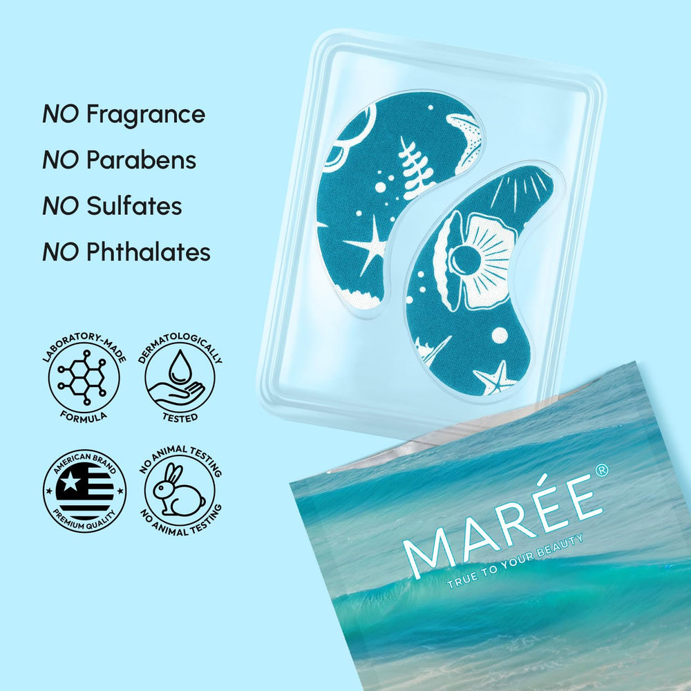 MAREE Hydrating Under Eye Patches offer a brightening effect over time for even tone.