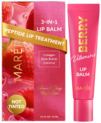 MAREE Lip Balm Hydrating berry scent in a squeeze tube for daily lip nourishment