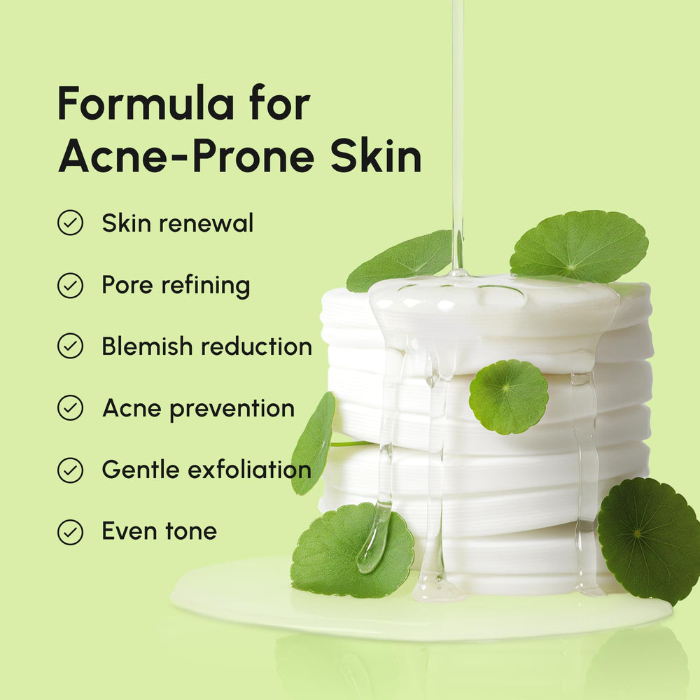 MAREE Salicylic acid exfoliation action on pad for refined pores.
