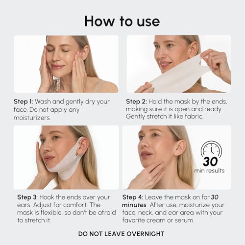 MAREE V Line lifting mask worn on neck and chin for gentle lift.