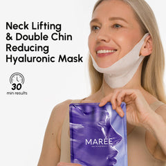 MAREE V Line lifting mask targets the neck area for a sleeker contour.