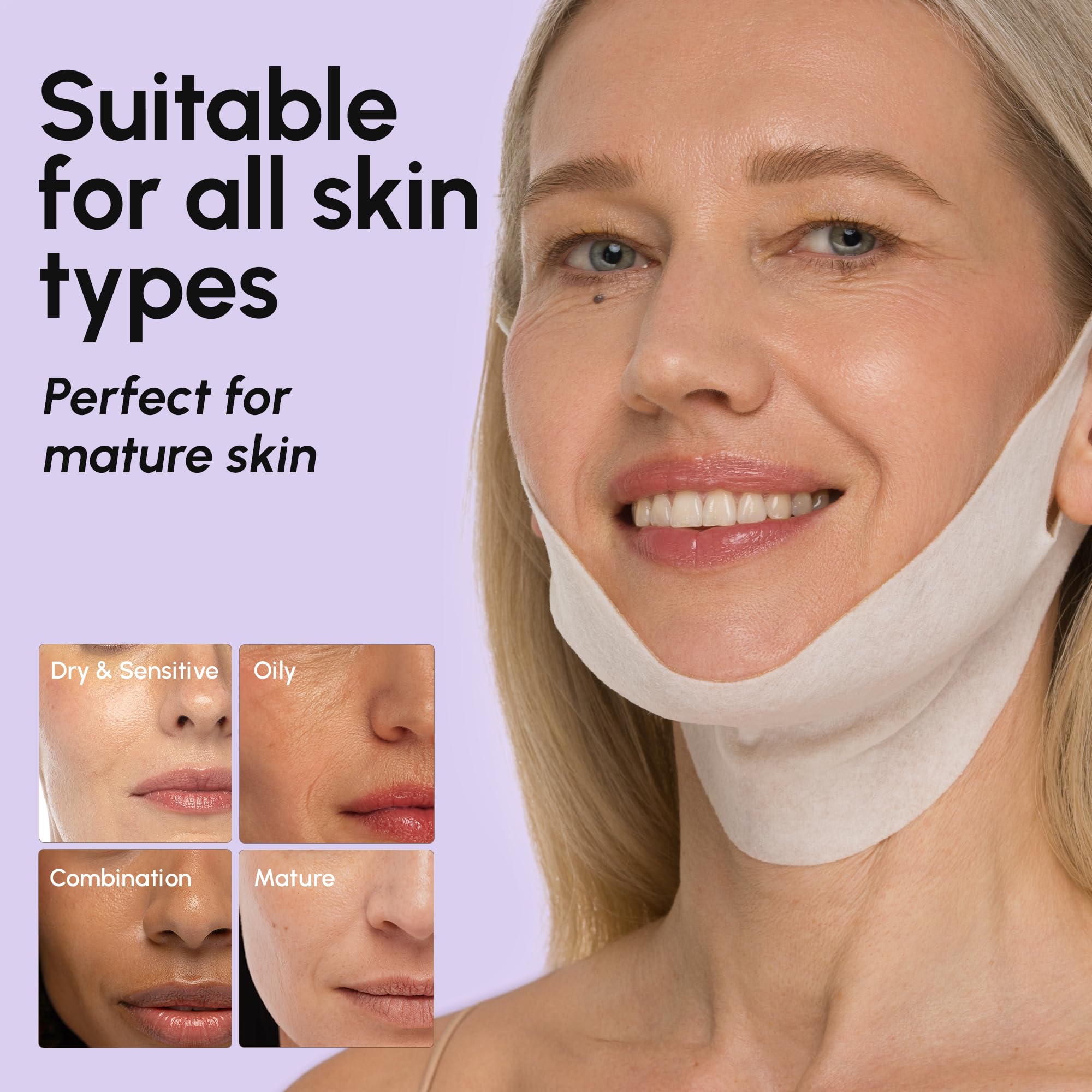 MAREE V Line lifting mask demonstrates neck and jawline contouring.