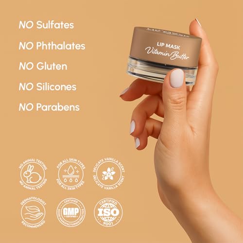 MAREE Vanilla Lip Mask jar with included applicator