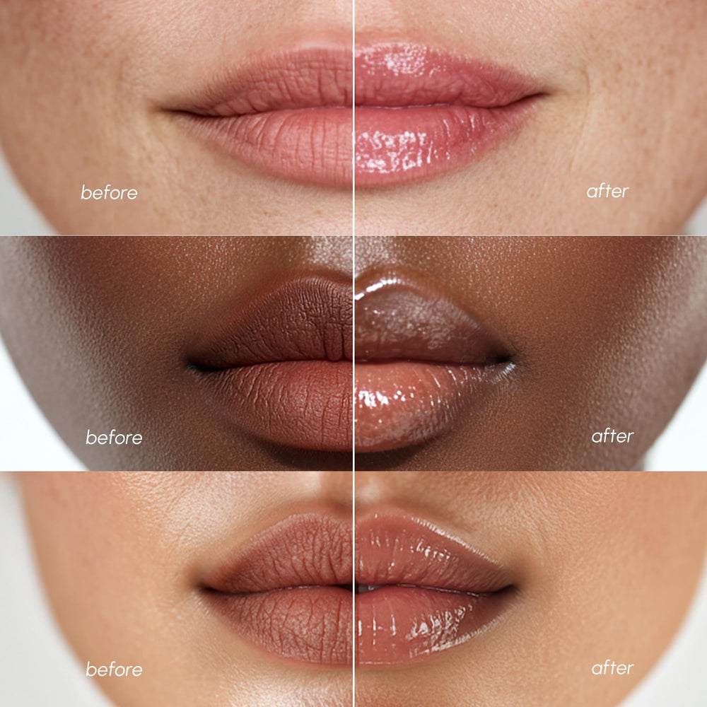 MAREE Vanilla Lip Mask night-time application on lips
