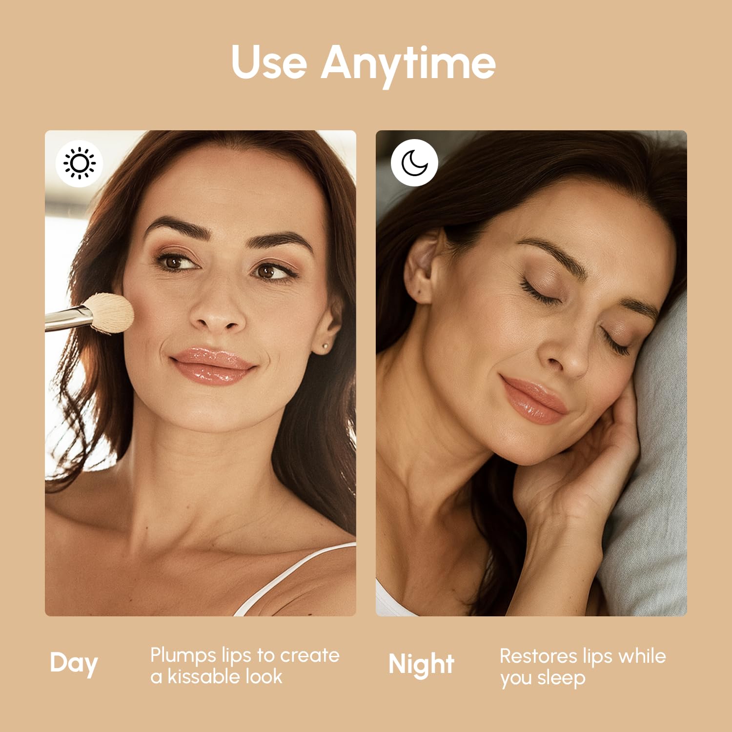 MAREE Vanilla Lip Mask soothing bedtime routine on lips