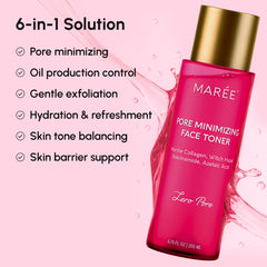 MAREE Witch hazel ingredient highlight suggests clarifying properties for smoother texture.