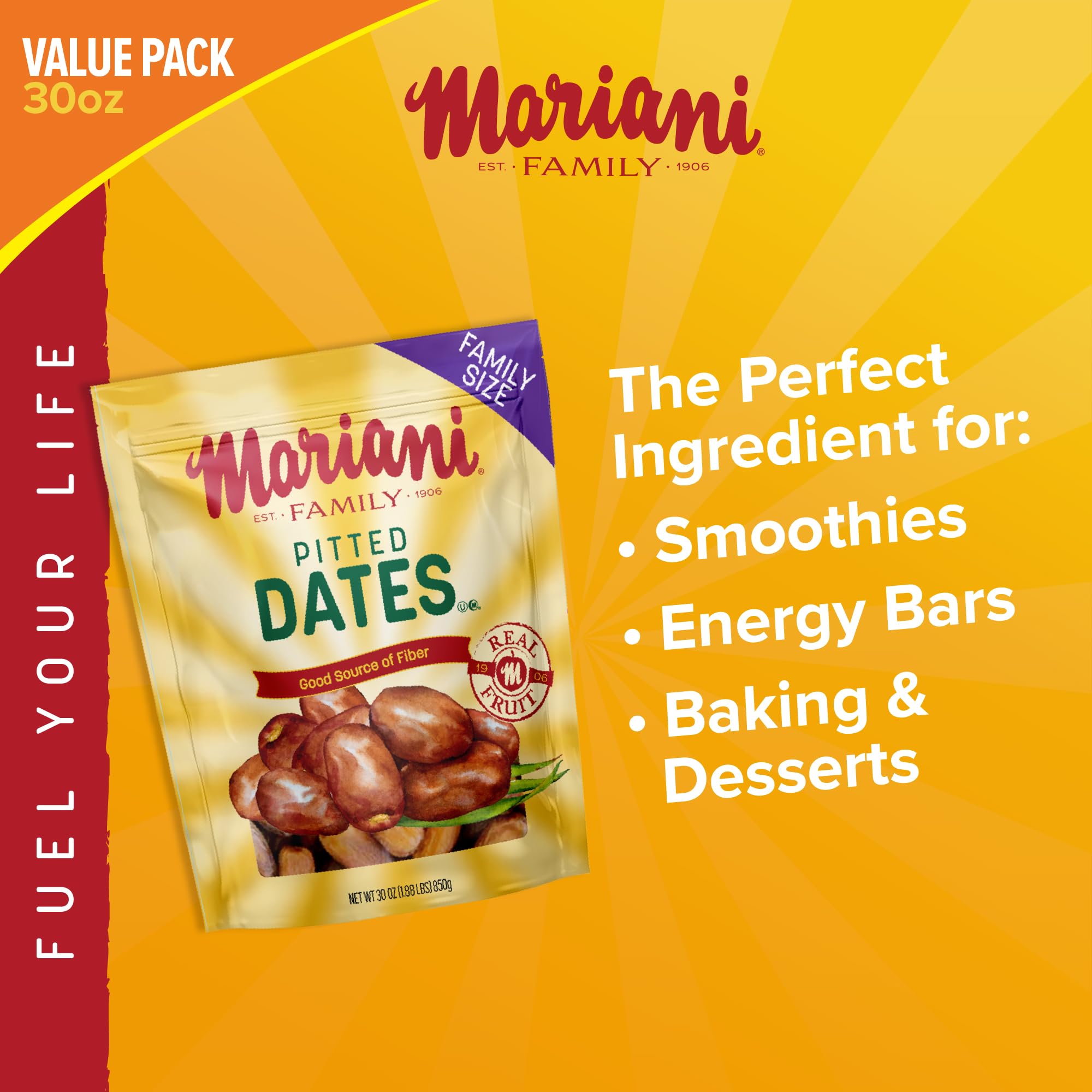 Mariani fiber-rich plant-based dates support digestive wellness
