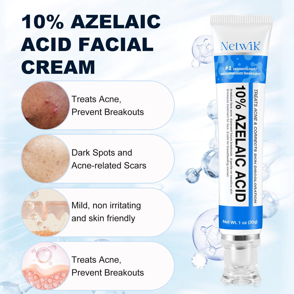 Marianp Azelaic Acid 10% Cream swirl texture softens tone