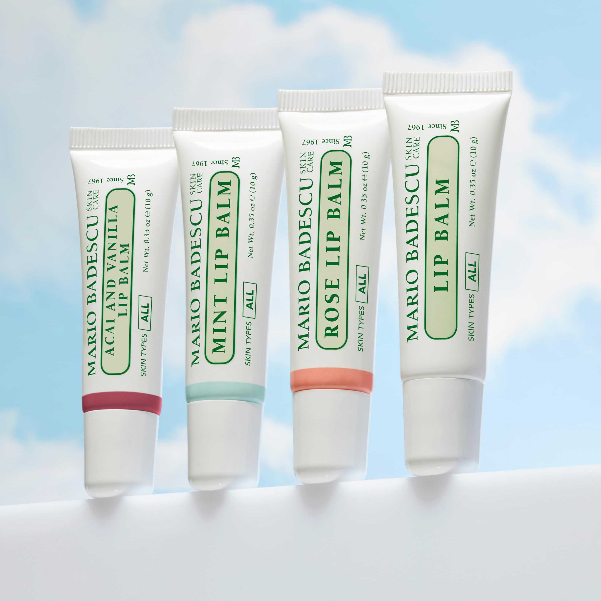 Mario Badescu Acai & Vanilla Lip Balm being applied to lips.