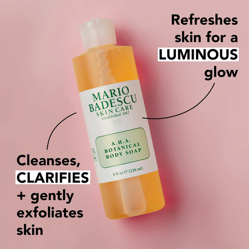 Fruit enzymes and glycolic acid work together for a softer, more even feel