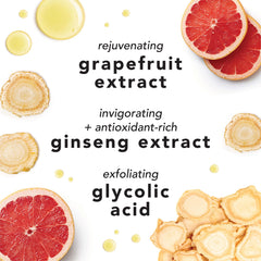 Grapefruit slice highlights invigorating scent and antioxidant support