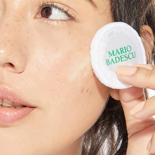 Mario Badescu translucent powder texture shown in a close-up shot.