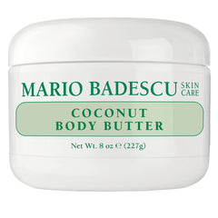 Mario Badescu Coconut Body Butter overview showing rich hydration and dual-butter base