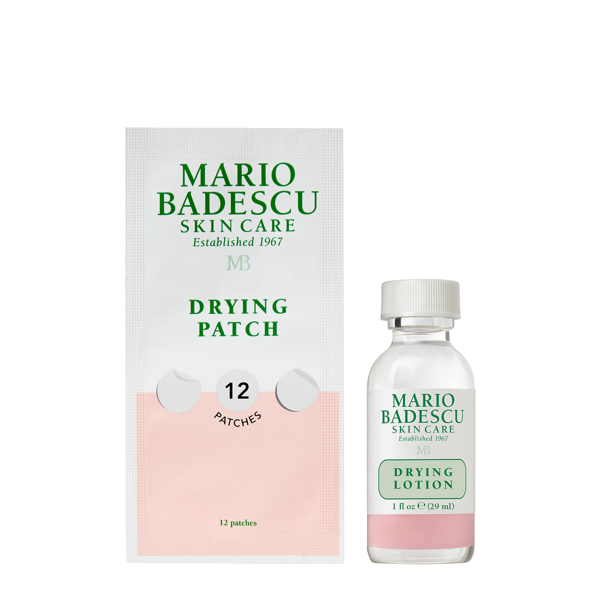 Mario Badescu drying lotion bottle for overnight blemish care.