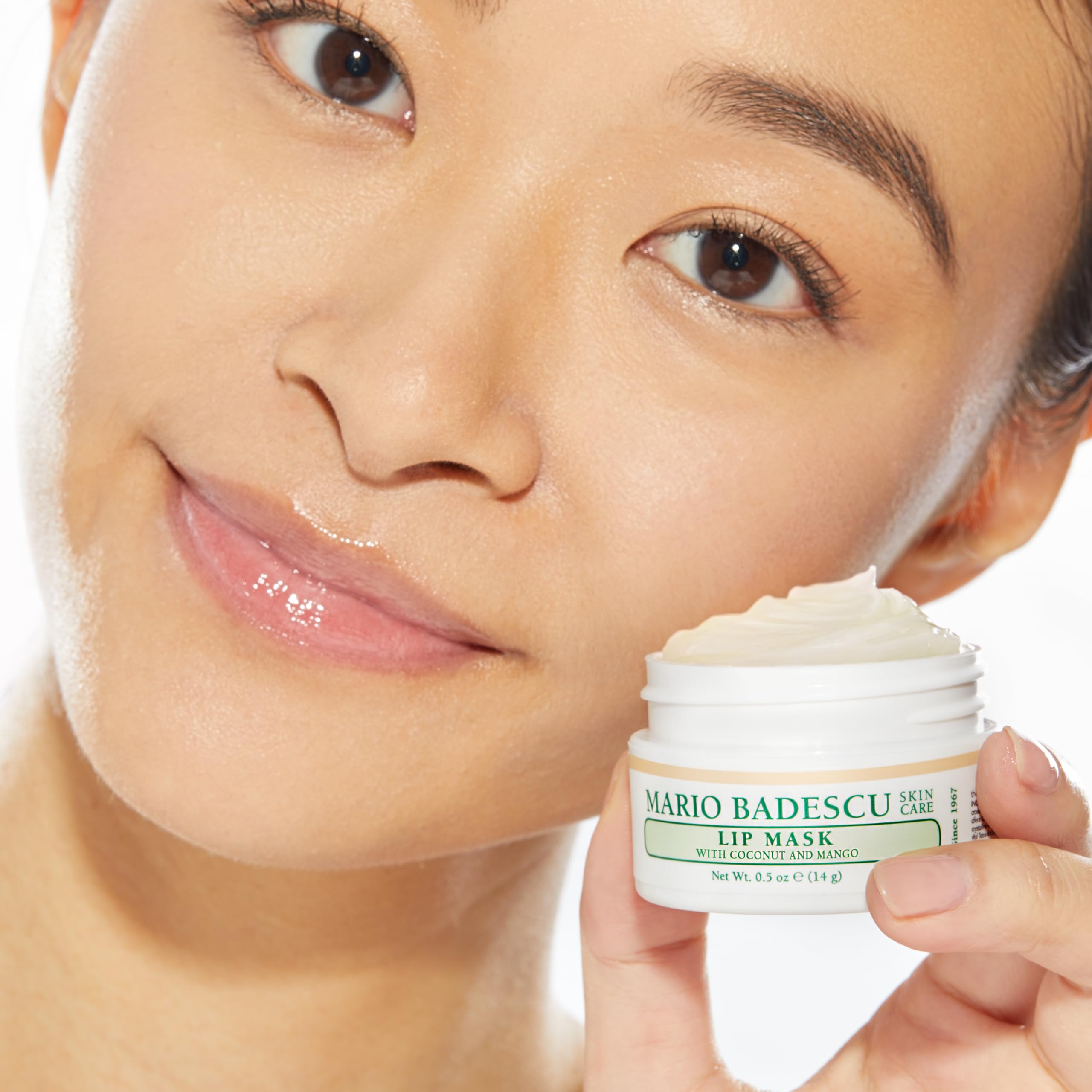 Mario Badescu Lip Mask coconut mango night routine shot hints restful sleep benefits