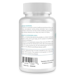Maripolio Liposomal NAD+ 1000 mg ingredients panel showing clean supplement science.