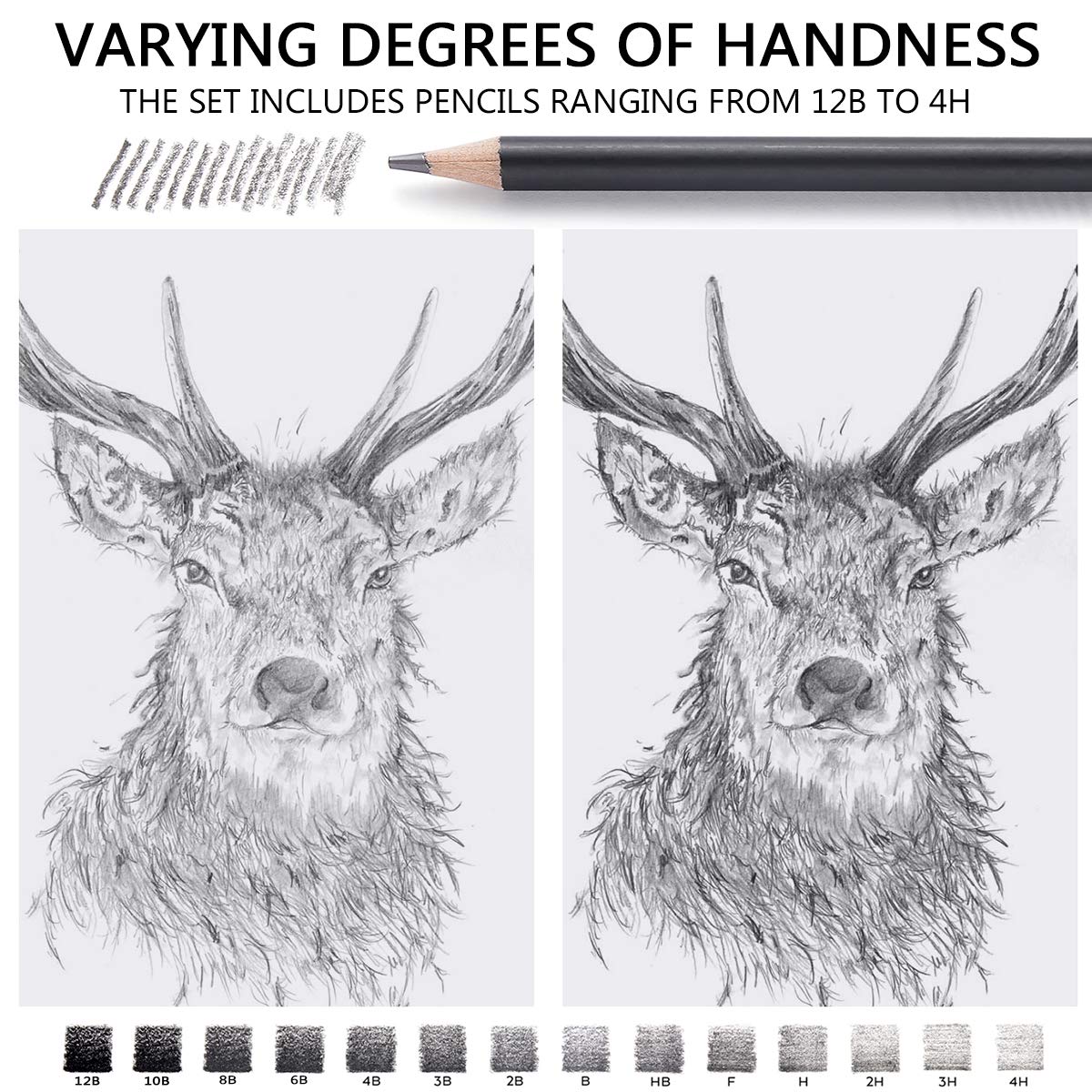 MARKART pencils enable detailed illustrations with strong shading and blending.