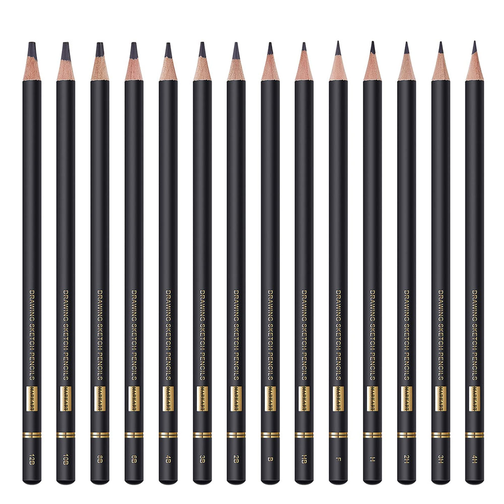 MARKART graphite pencils range 12B–4H for dynamic tones and textures.