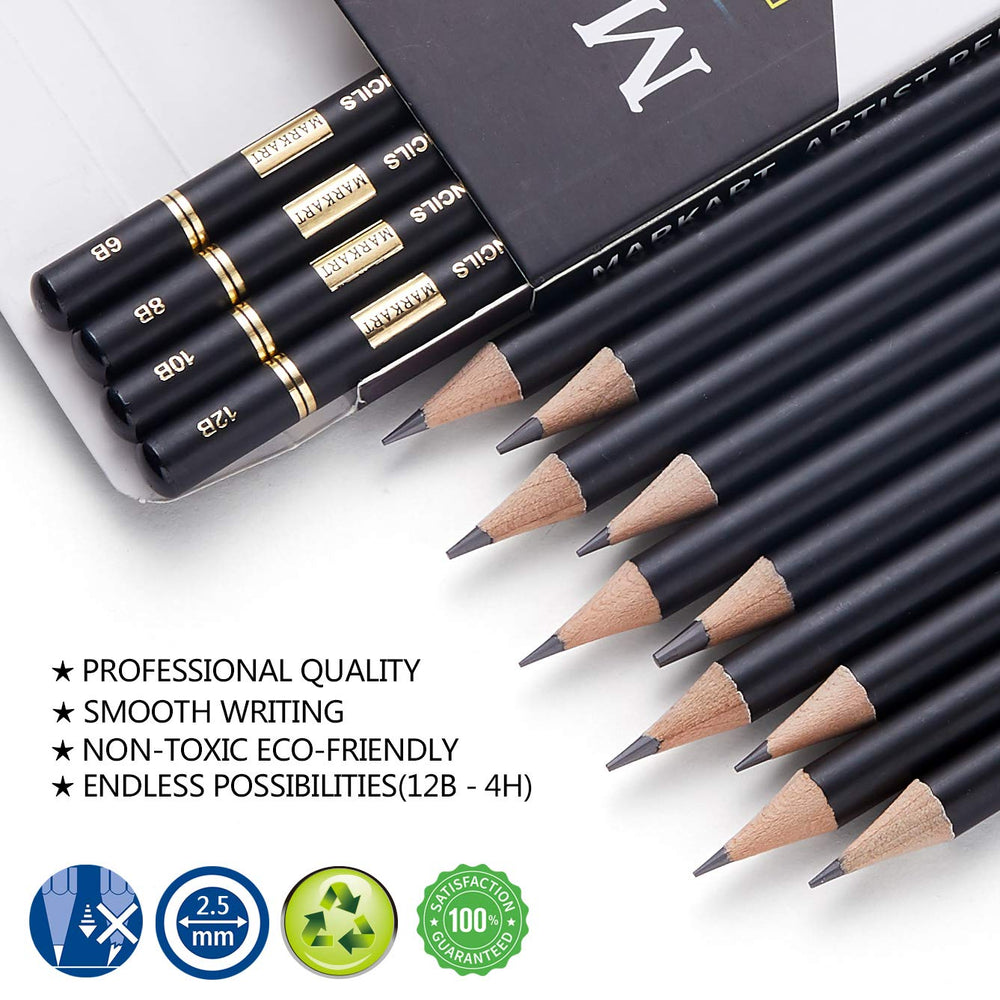 MARKART pencils offer smooth lead and break resistance for easy sharpening.
