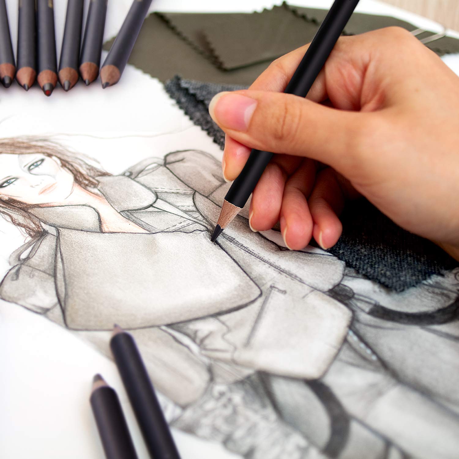 MARKART pencils arrive pre-sharpened for immediate drawing sessions.