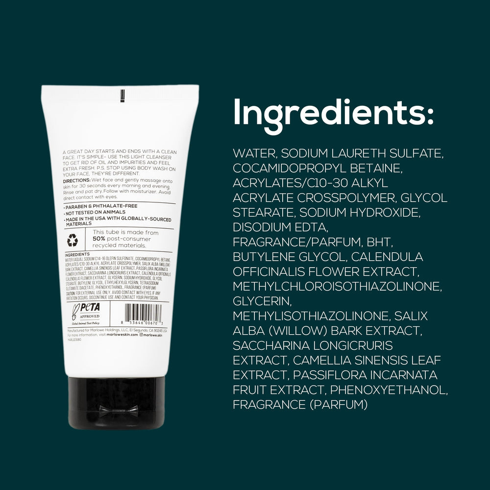 MARLOWE No. 121 travel-friendly cleanser ideal for on-the-go refresh.