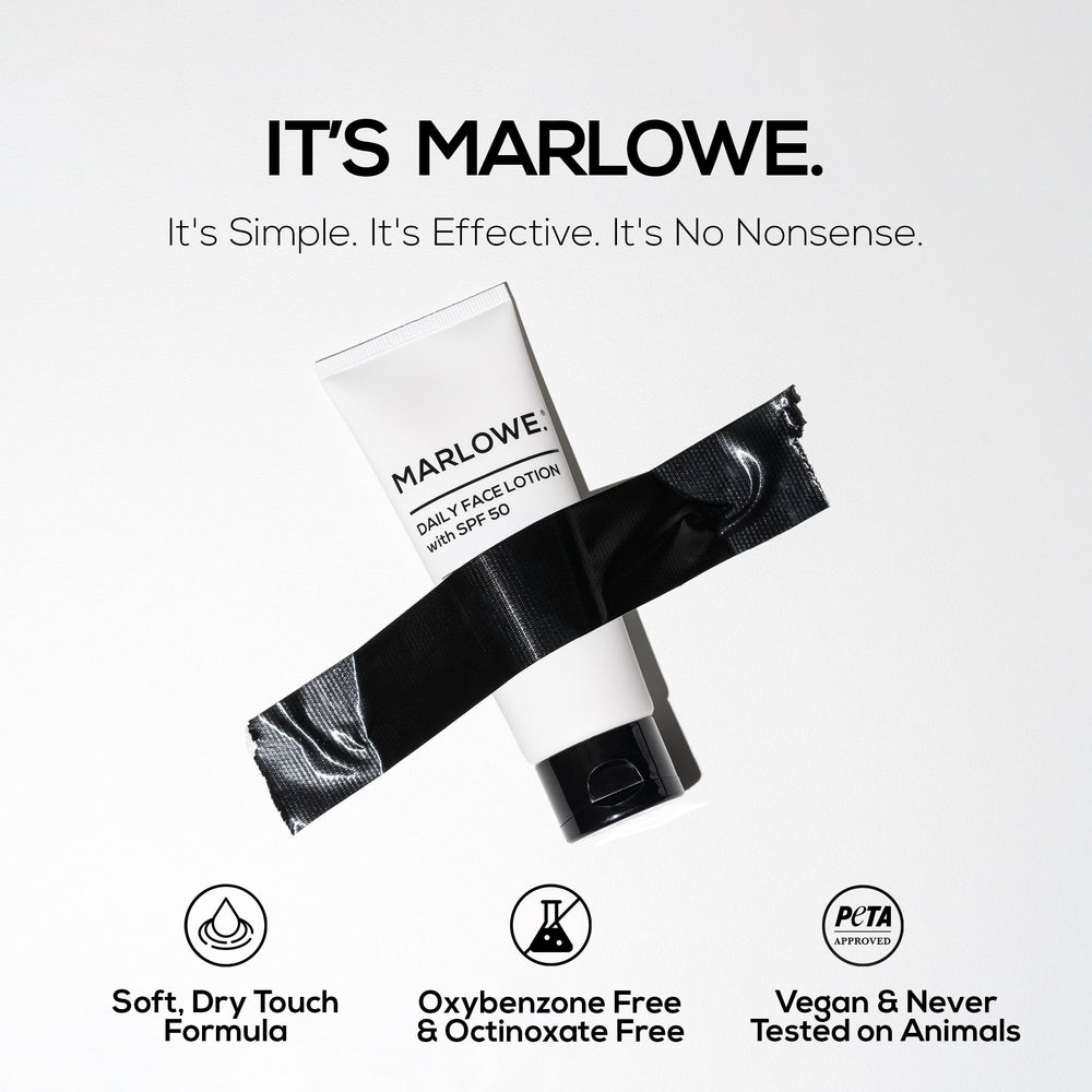 MARLOWE No.128 aloe vera and shea butter hydrate and soothe skin.