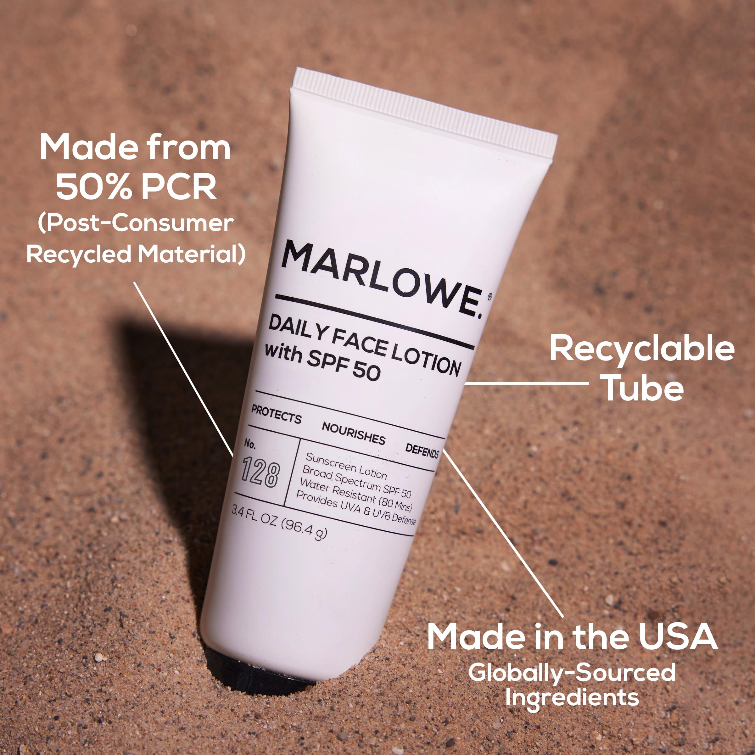 MARLOWE No.128 travel-size pack for on-the-go skincare.