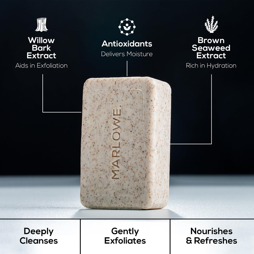 Marlowe No.102 earthy, smoky scent enhances the shower routine.