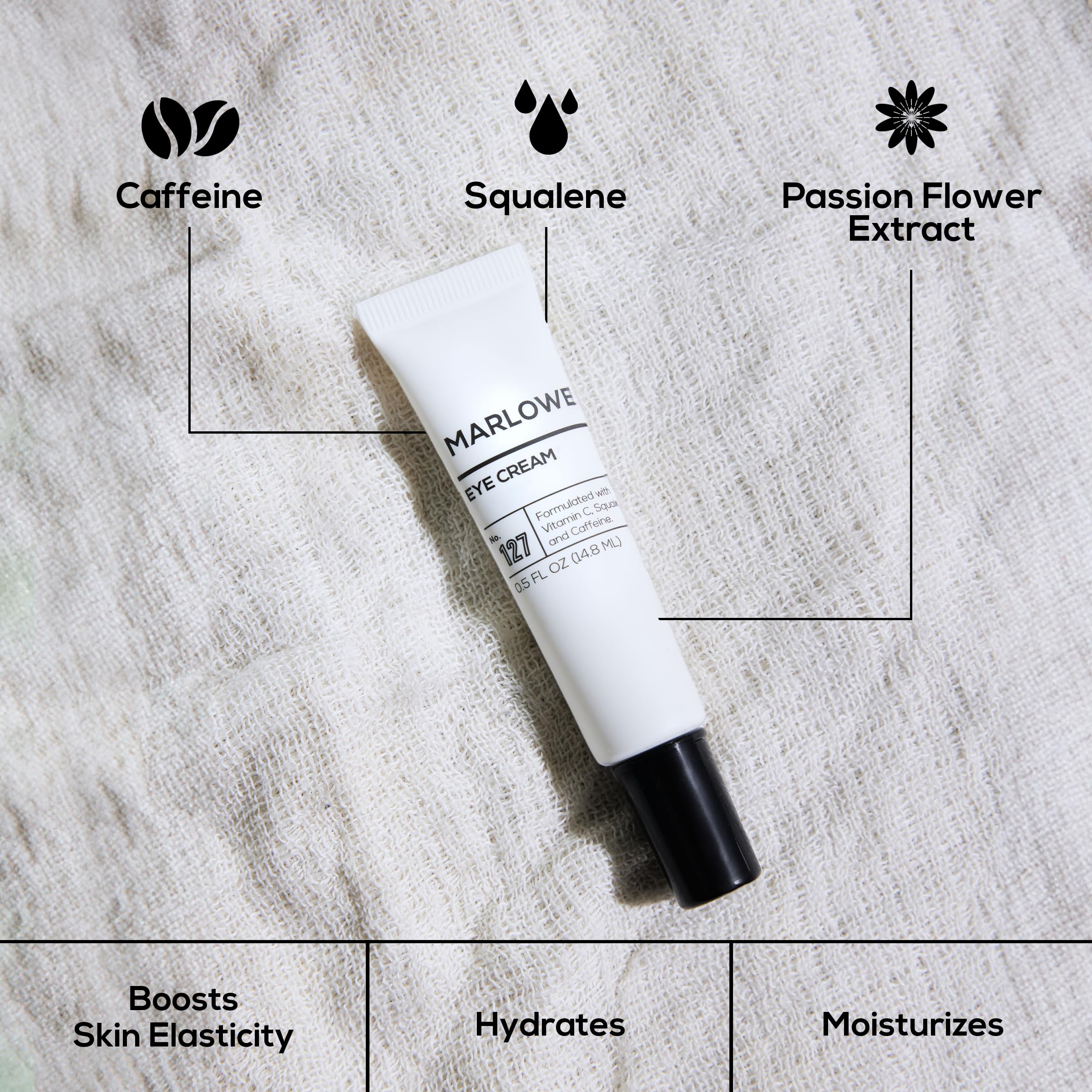 MARLOWE No. 127 eye cream helps reduce puffiness and dark circles around the eyes.