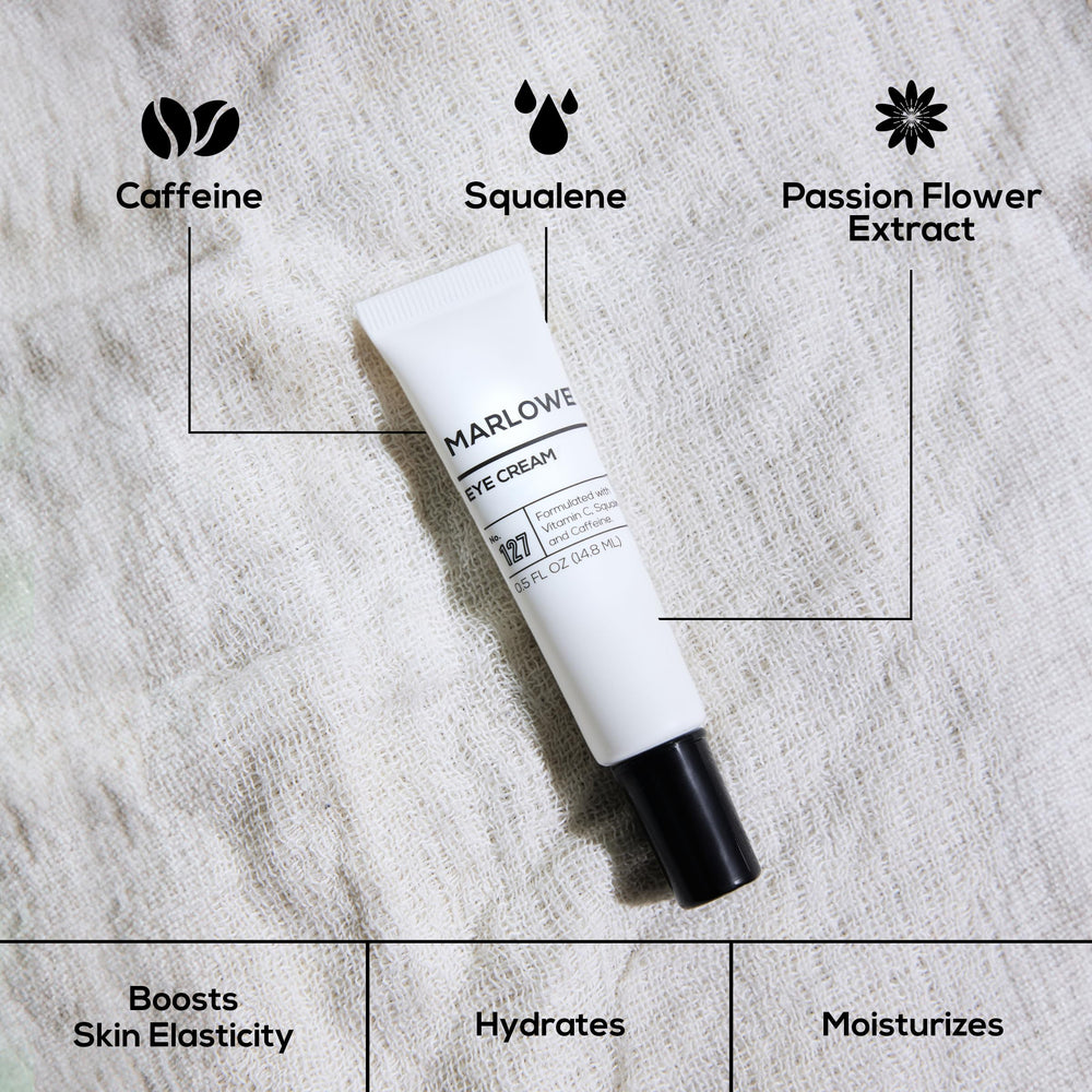 MARLOWE No. 127 eye cream helps reduce puffiness and dark circles around the eyes.