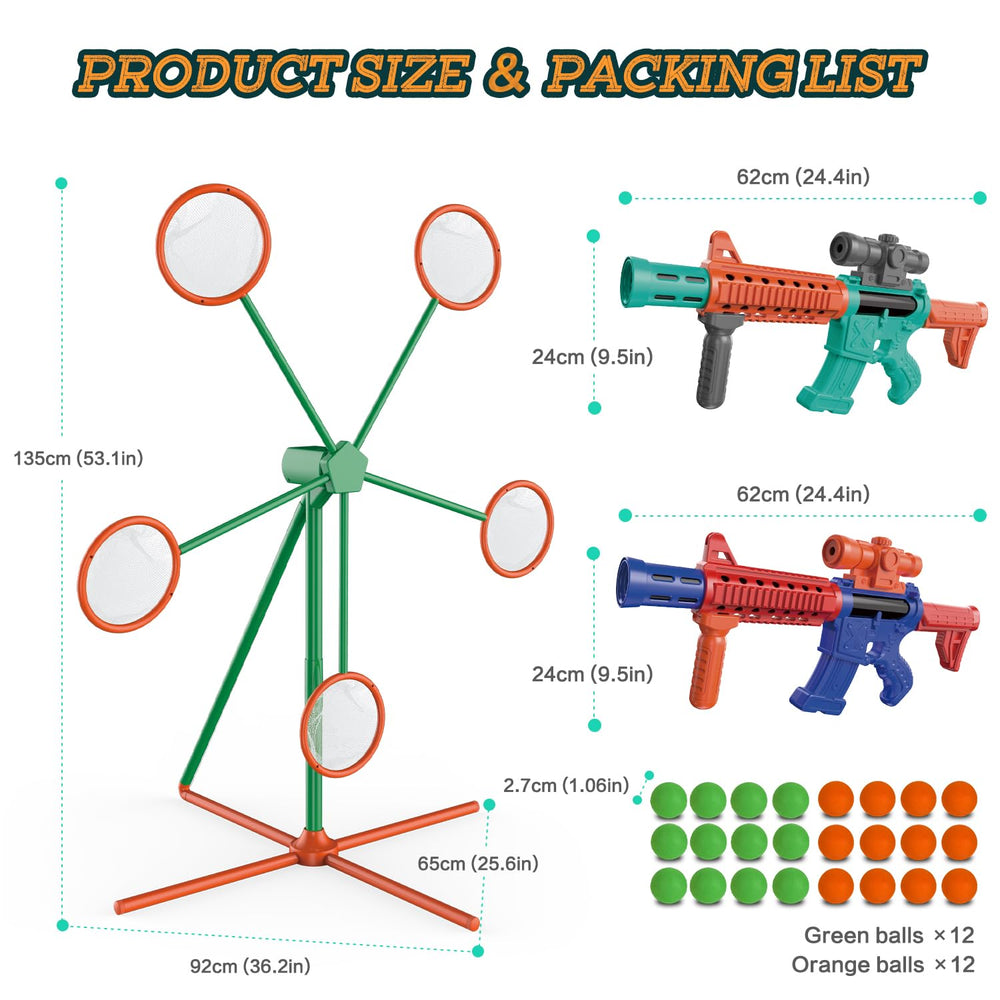 Marlrin easy-to-operate design suitable for indoor and outdoor family play.
