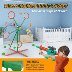 Marlrin rotating target at 135 cm provides dynamic shooting challenges.