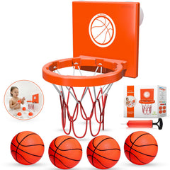 MARPPY bath basketball hoop setup with secure suction cups for tub play.