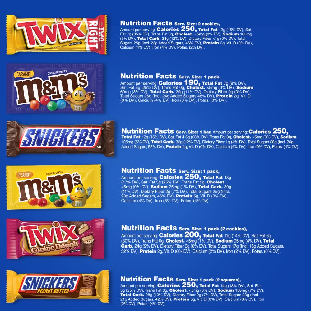 Mars 18-count candy assortment displayed for Halloween and snack storage